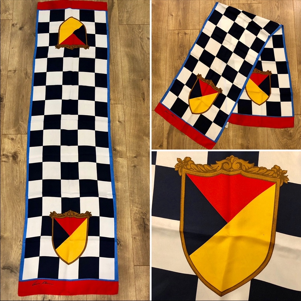 Vintage silk scarf by Anne Klein for the Vera Companies approx 58” x 16”